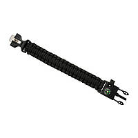 M-Tac браслет паракорд з висікачем іскор, компасом і свистком чорний