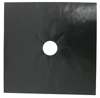 Комплект тефлонових накладок для газової плити з антипригарним покриттям чорного кольору 27x27 см 10 шт.