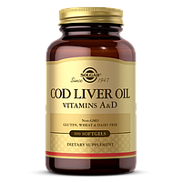 Витамин А и Д из печени норвежской трески Solgar (Vitamin А And D Cod Liver Oil) 100 капсул
