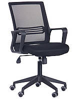 Офісне крісло із сітчастою тонкою сіткою для комп'ютера чорне Джун для персоналу офісу, дому AMF