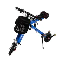 Электровелосипед складной 8 дюймов Hello Kitty (мотор 350 Вт, аккумулятор 36v10Ah) EM14 Синий