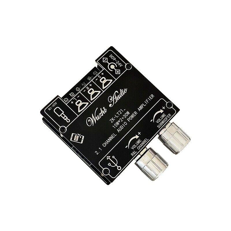 ZK-LT21 Підсилювач потужності із сабвуфером 2.1, 15W X 2+30 W Bluetooth audio + USB