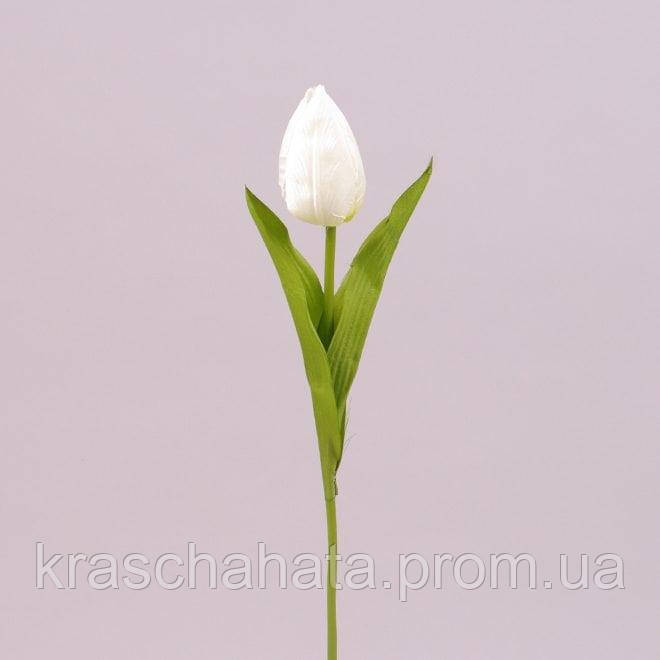 Квітка штучка, Квітка штучна, Тюльпан білий, H 56 см, Штучні квіти, Дніпро