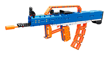 Іграшковий Конструктор автомат Qman 52004 Гвинтівка стріляє м'якими кулями 528 деталей