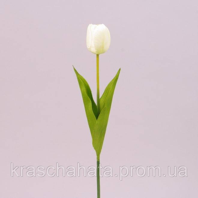 Квітка штучна, Тюльпан білий, H54 см, Штучні квіти, Дніпро