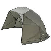 Быстросборный Тент Зонт для Рыбалки Ловли Карпа Caperlan Brolly 100 Shelter 140 см х 175 см х 250 см Олива