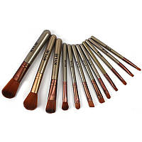 Набір пензликів для макіяжу Kylie Professional Brush Set золото 12 штук! найкраща якість