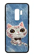 Чохол-накладка Animal Eyes для Samsung S9 Plus SM-G965 Textile Cat Jeans