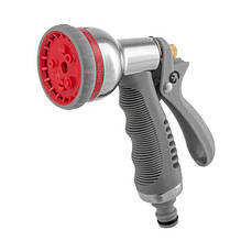 Пістолет-розпилювач для поливу хромований, 8 функцій INTERTOOL GE-0004