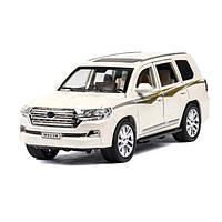 Машинка АвтоМир 1:32 Джип Toyota Land Cruiser 200 металлическая белая (AP-1733-WT)