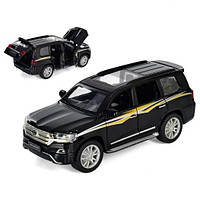 Машинка АвтоСвит 1:32 Джип Toyota Land Cruiser 200 металлическая черная (AP-1733-BC)