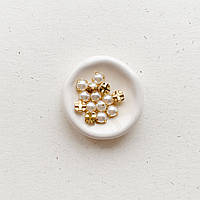 Стрази пришивні Перли 6 мм Золото 10 шт.