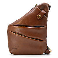 Мужская сумка-слинг через плечо TARWA GB-6402-3md Наппа коньяк