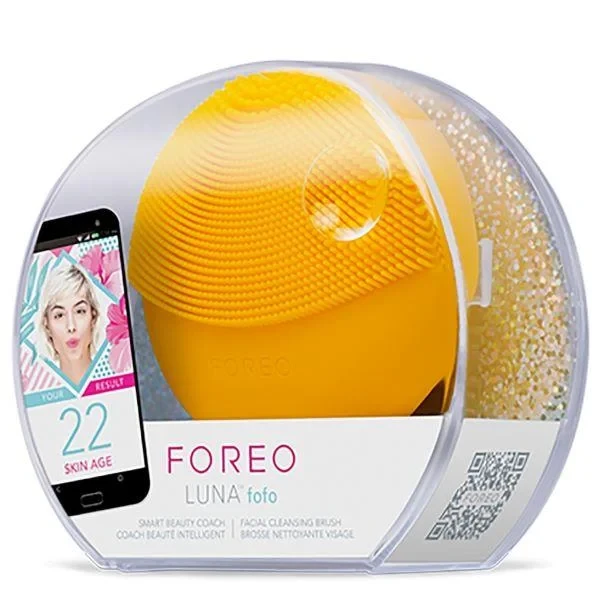 Оригінал Foreo LUNA Fofo Face Brush with Skin Analysis Yellow щітка для очищення обличчя з аналізом шкіри