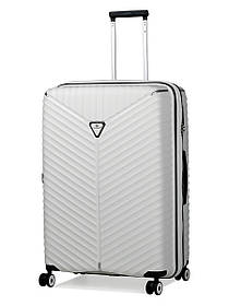 Валіза велика L поліпропілен біла 76х51х31+5/126л/4.4кг/Snowball 05103