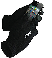 Перчатки iGlove для сенсорных экранов полнопалые одноразмерные акриловые теплые зимние Черные