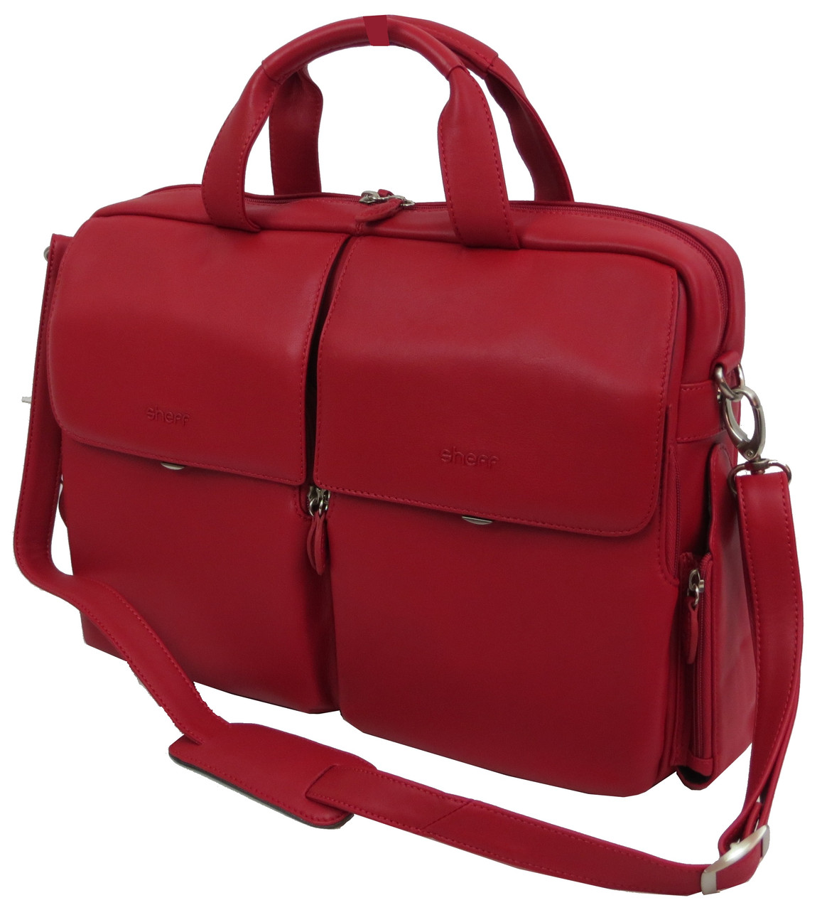 Жіноча ділова сумка портфель із натуральної шкіри Sheff Червоний (S5005.24)