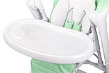 Стільчик для годування + гойдалка 2 в 1 Caretero Indigo Mint, фото 8