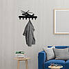 Ключниця настінна металева 24*12,5 см гвинтокрил на 6 гачків, фото 3
