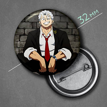 "Анді (Немертвий і невдача / Undead Unluck)" значок круглий на булавці Ø32 мм