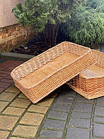 Плетені лотки (короба) з лози. 50х40см. Н-12см. Арт:3368