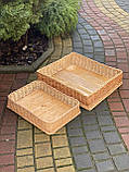 Плетені торгові лотки з лози. Н-10см.40х60см. Арт:3232, фото 5