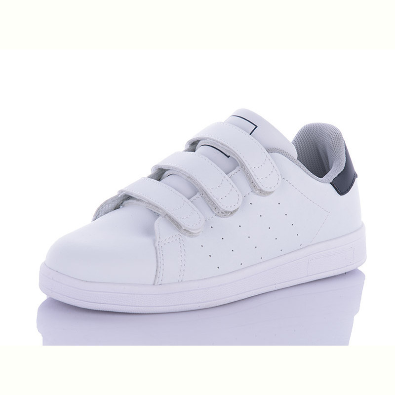 Кросівки Restime шкіряні білі на липучках, фото 1