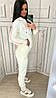 Жіночий спортивний костюм Stella TOUCH трійка з футболкою білий (трикотаж двунить Туреччина), фото 9