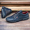 Чоловічі шкіряні кедки (натуральна шкіра) сині демісезонні, чоловіче взуття весна осінь, розмір 40 41 42 43 44 45, фото 4