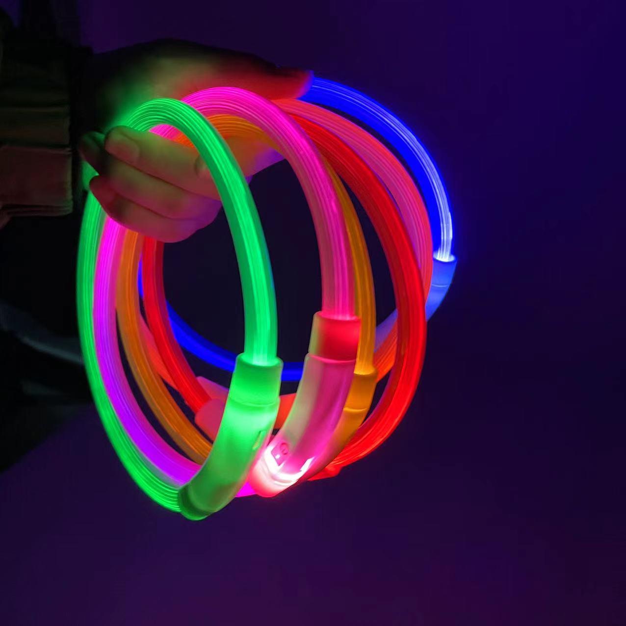 LED нашийник світлодіодний для котів на батарейці 20-70 см Червоний