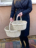 Набір плетених вибілених кошиків з лози. Арт:30114, фото 6