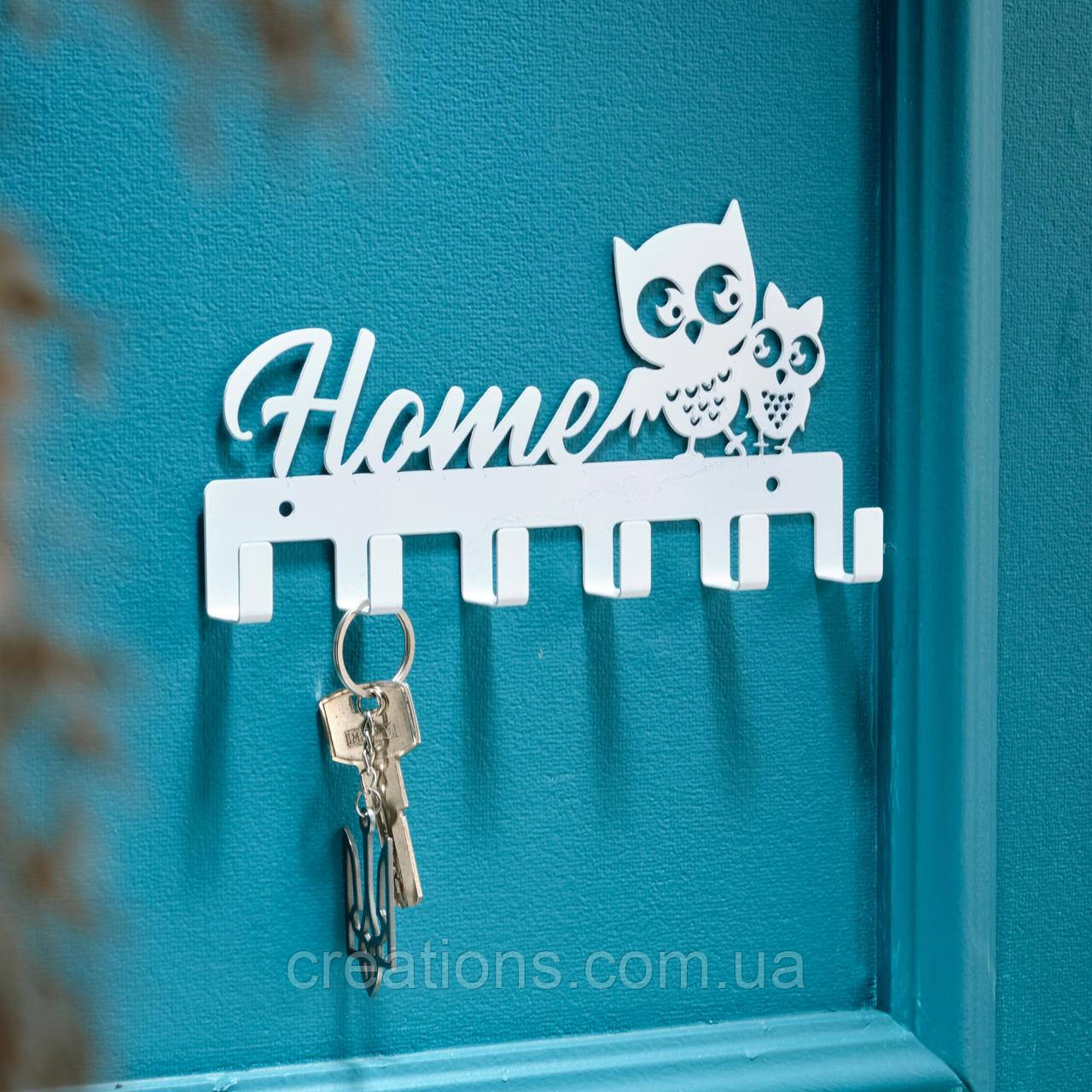 Ключниця настінна металева 21*11 см на 6 гачків Home, фото 1