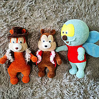 Іграшка  набір мультяшний персонаж муха Ґедзик Чіп і  Дейл  бурундуки  рятівники     ручна робота