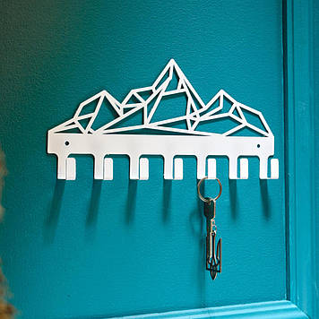 Ключниця настінна металева 27*12 см на 7 гачків Гори