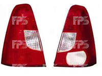 Фонарь задний для Renault Logan '04-08 левый (TYC) бело-красный