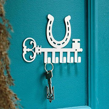 Ключниця настінна металева 20*13 см на 5 гачків Підкова