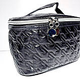 Косметичка жіноча чорна у формі скриня, фото 2