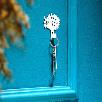 Ключниця настінна металева 6*7 см на 1 гачок Їжак