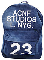 Молодежный джинсовый рюкзак ACNF Studios CHN031 Синий