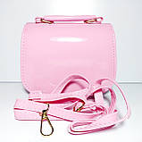 Дитяча лакова сумочка рожева із совою 9901, фото 2