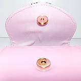 Дитяча лакова сумочка рожева із совою 9901, фото 5