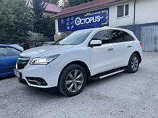 Бокові пороги RedLine V1 2 шт.  Алюміній для Acura MDX 2013-2024 рр, фото 2