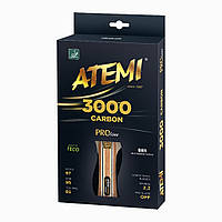 Ракетка для настольного тенниса ATEMI 3000 анатомическая Carbon ECO-Line