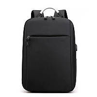 Рюкзак для ноутбука 14" Lesko Black с USB разъемом городской