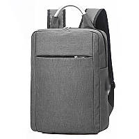Рюкзак для ноутбука 14" Lesko Dark Gray с USB разъемом городской