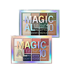 Набір палітр тіней для повік із хайлайтерами DoDo Girl Magical Palette D3228 (2 шт.)