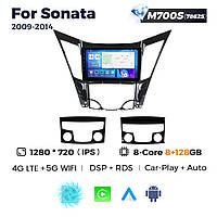 Штатная магнитола Hyundai Sonata (YF) (2009-2014) M700 (8/128 Гб), HD (1280x720) QLED, GPS + 4G + CarPlay