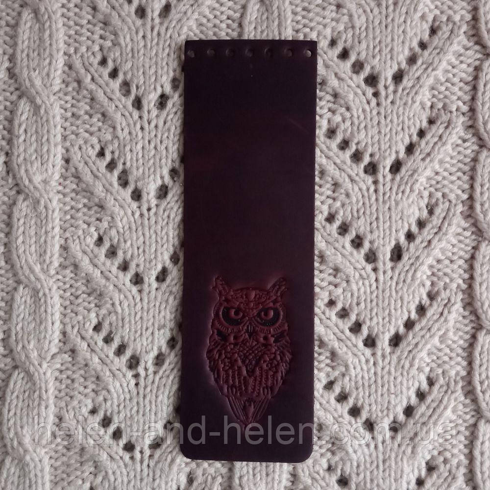 Клапан сумки вузький. "Філін". Бордо, фото 1