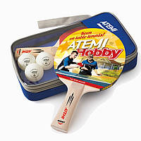 Набір ракеток для настільного тенісу Atemi HOBBY (2р + 3 м + чохол)