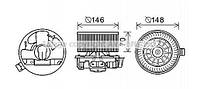 Вентилятор отопителя салона Renault Clio III AVA COOLING RT8576